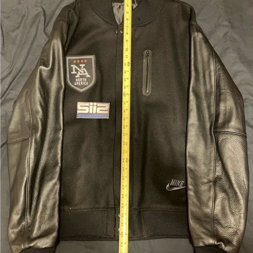 Nike 25th Anniversary North America Employee Destroyer Wool & Leather Jacket XXL